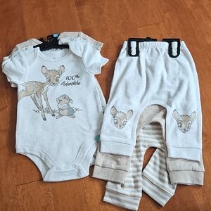 Nwt 6pcs Adorable Baby Onesie and Pants Set